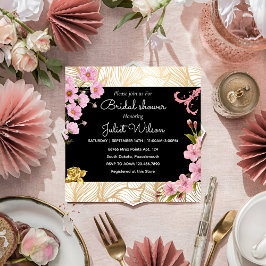 UAWG Soiree Aquamarin Gold Damask Brautparty Einladung
