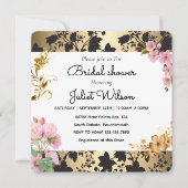 UAWG Soiree White Aquamarin Damask Brautparty Einladung (Vorderseite)