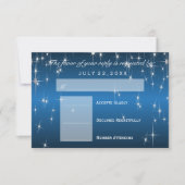 UAWG Star Lights in Metallic Blue - UAWG RSVP Karte (Vorderseite)