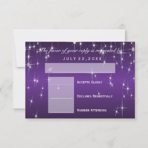 UAWG Star Lights in Metallic Lila - UAWG RSVP Karte