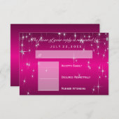 UAWG Star Lights in Metallischem Hot Pink - UAWG RSVP Karte (Vorne/Hinten)