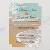 UAWG Strand-Hochzeits-Einladungs-Karte Einladung (Vorne/Hinten)