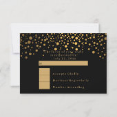 UAWG Stylish Confetti Gold Dot Wedding Einladung (Vorderseite)