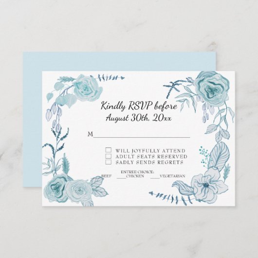 UAWG Terra Cotta Pink Blumenzwiebelblume Einladung (Vorne/Hinten)