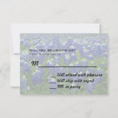 UAWG Texas Bluebonnets Foto auf Black Cards Einladung (Rückseite)
