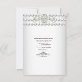 UAWG Tiara Silver White Pearl Diamond RSVP Karte (Rückseite)