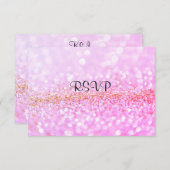 UAWG to match laden rosa Funkeln Staunen ein RSVP Karte (Vorne/Hinten)