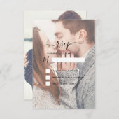 UAWG Transparentes Foto Hochzeit und Typografie Einladung (Vorne/Hinten)