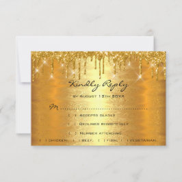 UAWG Tropfen Gold Spark Hochzeitstag Lux RSVP Karte