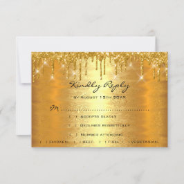 UAWG Tropfen Gold Spark Hochzeitstag Lux RSVP Karte