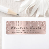 UAWG Tropfen Rose Rücksendeadressen-Aufkleber (Insitu)