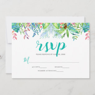 UAWG Tropische Blume und moderne Typografie Einladung