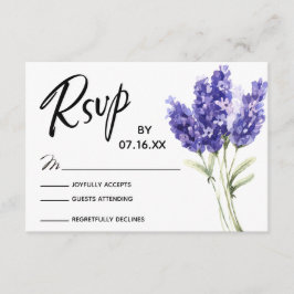 UAWG Typografie, Lavenderwasser, Blume RSVP Karte