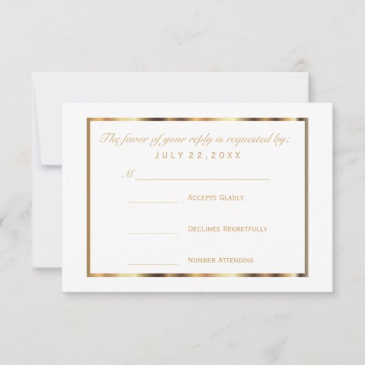 UAWG und Weiß RSVP Karte (Vorderseite)