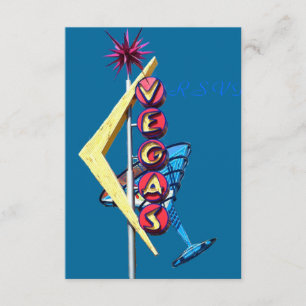 UAWG Vintag Neon Las Vegas RSVP Karte