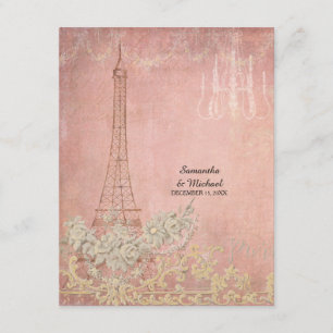 UAWG Vintag Paris Pariser Hochzeit RSVP Karte