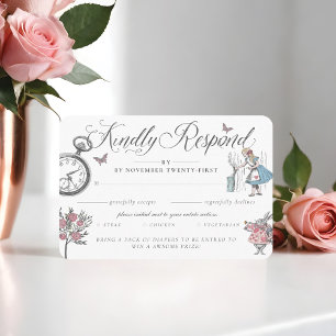 UAWG Vintage Alice im Wunderland und Windeln Begleitkarte