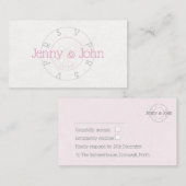 UAWG Vintage Spitze und rosa Tastenkombination Begleitkarte (Vorne/Hinten)