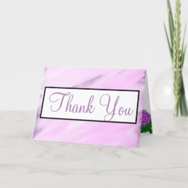 UAWG Violet Floral Watercolor Hochzeitsprogramm Dankeskarte