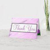 UAWG Violet Floral Watercolor Hochzeitsprogramm Dankeskarte (Vorderseite)