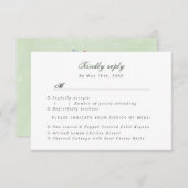 UAWG w-Mahlzeit Wahl Wasserfarbe Wildblume Kranz RSVP Karte (Vorne/Hinten)