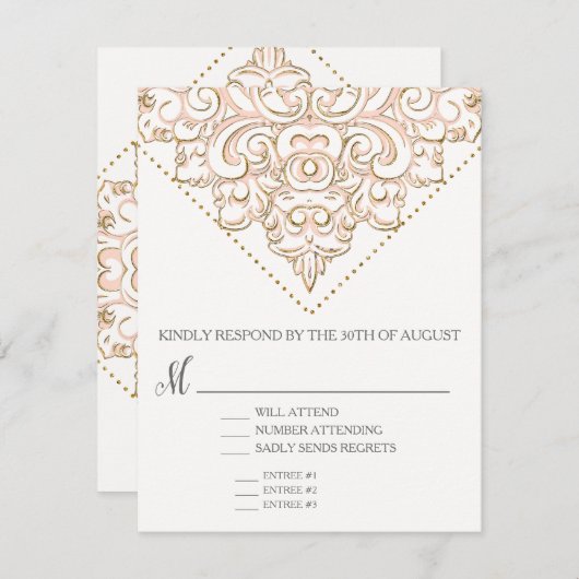 UAWG w Menu Wählen Sie ein Restaurant Formal Moder RSVP Karte (Vorne/Hinten)