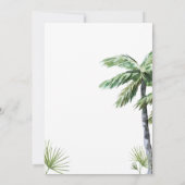 UAwg "Wasserfarbe Palm String Lights" Einladung (Rückseite)