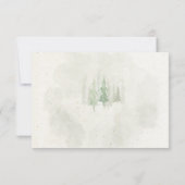 UAwg Wasserfarbe Pine Forest RSVP Karte (Rückseite)