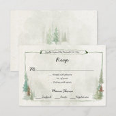 UAwg Wasserfarbe Pine Forest RSVP Karte (Vorne/Hinten)