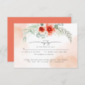 UAWG | Wasserfarbenkorallenschrott RSVP Karte (Vorne/Hinten)