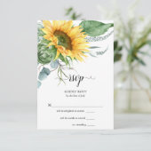 UAWG Watercolor Sonnenblumen RSVP Karte (Stehend Vorderseite)