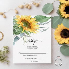 UAWG Watercolor Sonnenblumen RSVP Karte