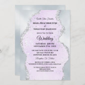 *~* UAWG Website Abstrakter Silberstreifen AR13 Ho Einladung (Vorne/Hinten)