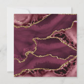 *~* UAWG Website AGATE AR13 Gold Maroon Wedding Einladung (Rückseite)