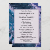 *~* UAWG Website AGATE AR13 Lavendel Stars Hochzei Einladung (Vorne/Hinten)