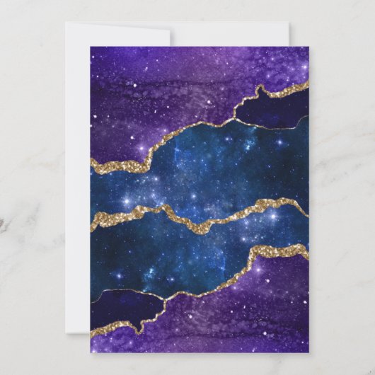 *~* UAWG Website - AGATE Blue AR13 Wedding Einladung (Rückseite)