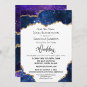 *~* UAWG Website - AGATE Blue AR13 Wedding Einladung (Vorne/Hinten)