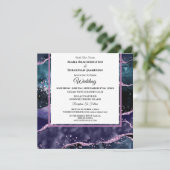 *~* UAWG Website AGATE Stars Lila AR13 Hochzeit Einladung (Stehend Vorderseite)