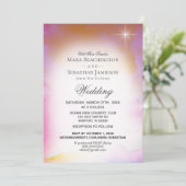 *~ UAWG Website Kosmischer Nebel Himmelshochzeit Einladung (Stehend Vorderseite)