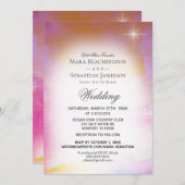 *~ UAWG Website Kosmischer Nebel Himmelshochzeit Einladung (Vorne/Hinten)