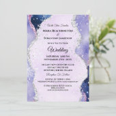 *~* UAWG Website Lavender AGATE Waves AR13 Wedding Einladung (Stehend Vorderseite)