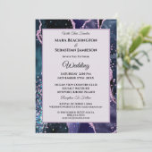 *~* UAWG Website - Lila AGATE Stars AR13 Hochzeit Einladung (Stehend Vorderseite)