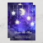 *~* UAWG Website MOON STARS Cosmic AR14 Wedding Einladung (Vorne/Hinten)