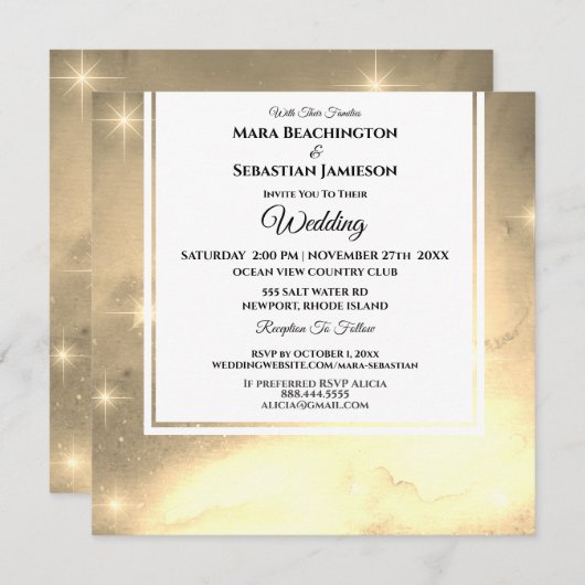 *~* UAWG Website Nebula Galaxy Celestie Hochzeit Einladung (Vorne/Hinten)