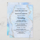 *~* UAWG Website - Ocean AGATE Blue AR13 Wedding Einladung (Vorne/Hinten)