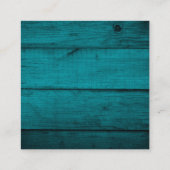 UAWG Website Rustic Blue Wood Wedding Quadratische Visitenkarte (Rückseite)