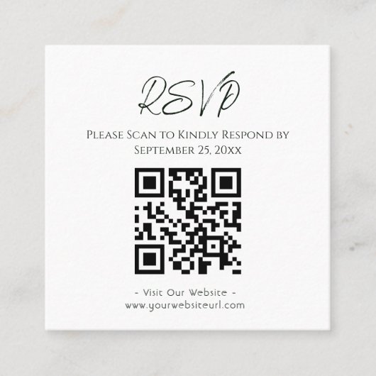 UAWG Website Sage Green Agate Gold Glitzer Hochzei Quadratische Visitenkarte (Vorderseite)