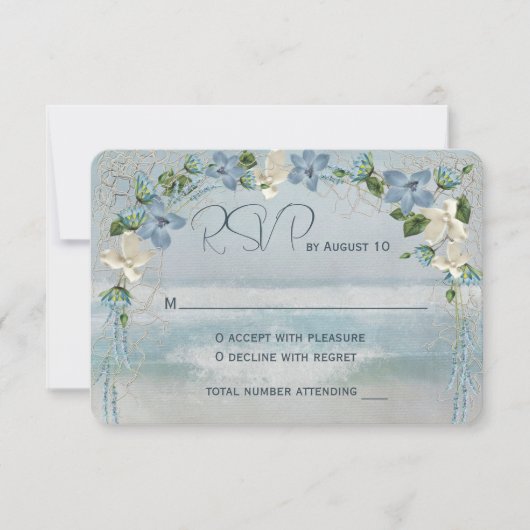 UAWG Wedding Arch mit Nautical Net RSVP Karte (Vorderseite)