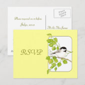UAWG Wedding, Bird, Nature Chickadee Postkarte (Vorne/Hinten)