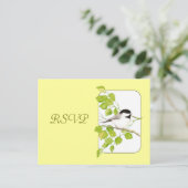 UAWG Wedding, Bird, Nature Chickadee Postkarte (Stehend Vorderseite)
